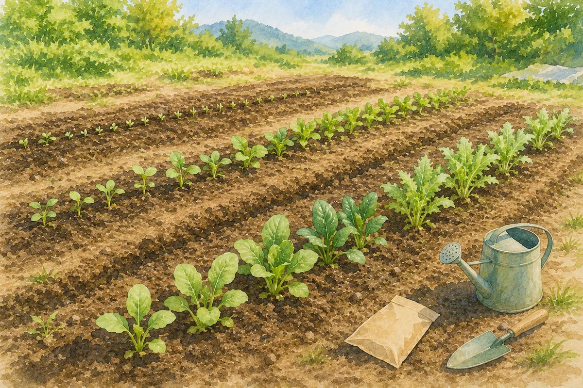 種まき直後から若苗までの生育