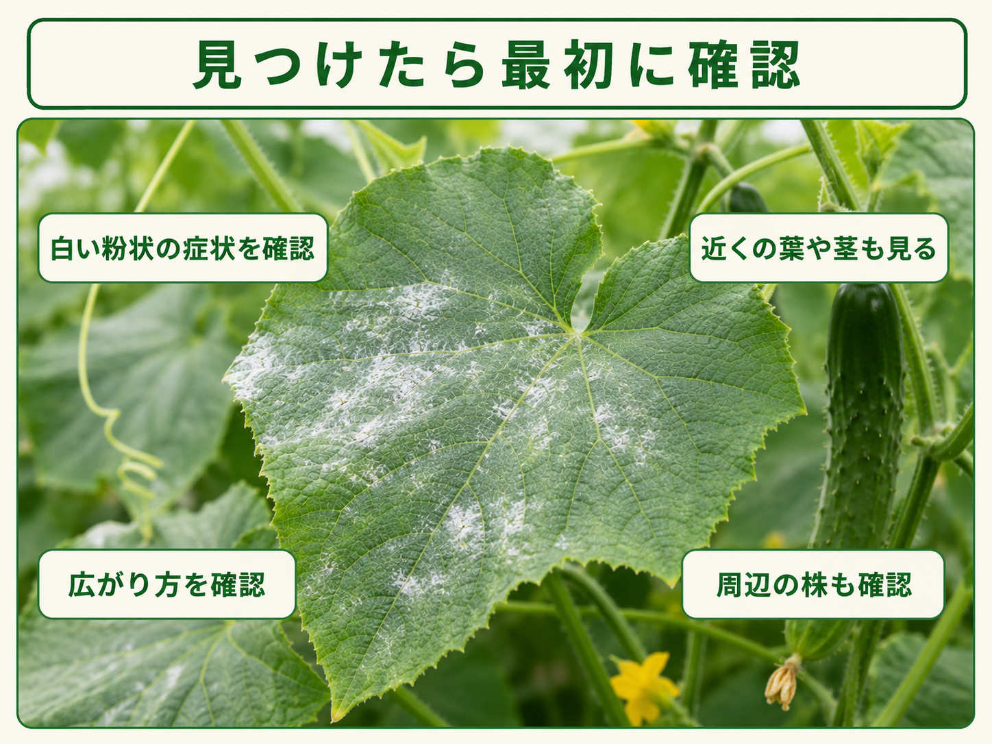 うどんこ病を見つけたときに最初に確認するポイント