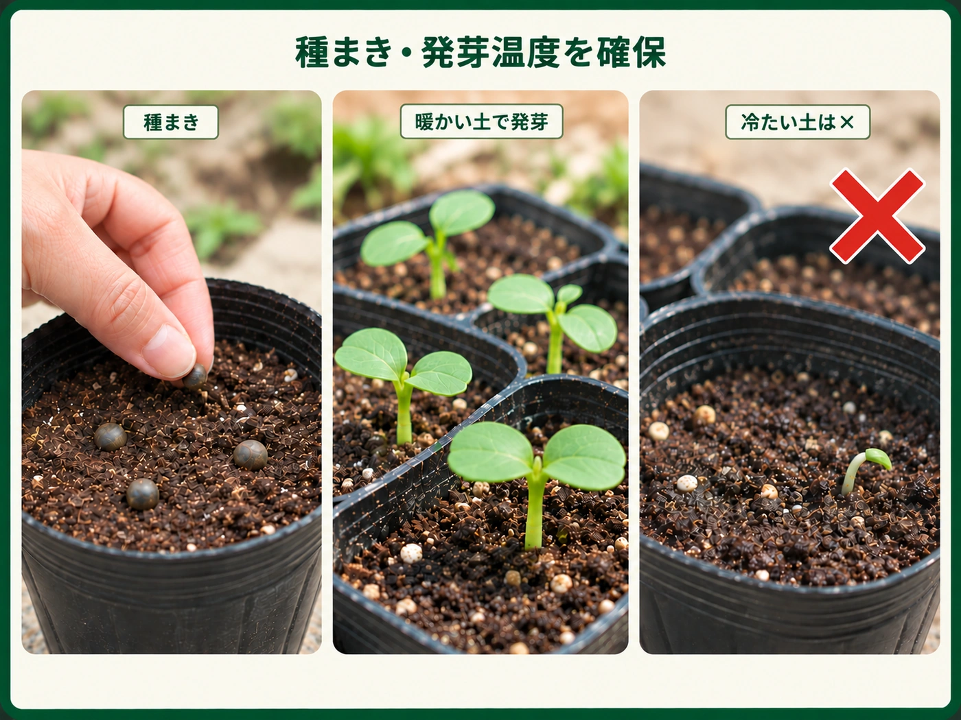 オクラの種まきと暖かい環境で発芽させるポイント