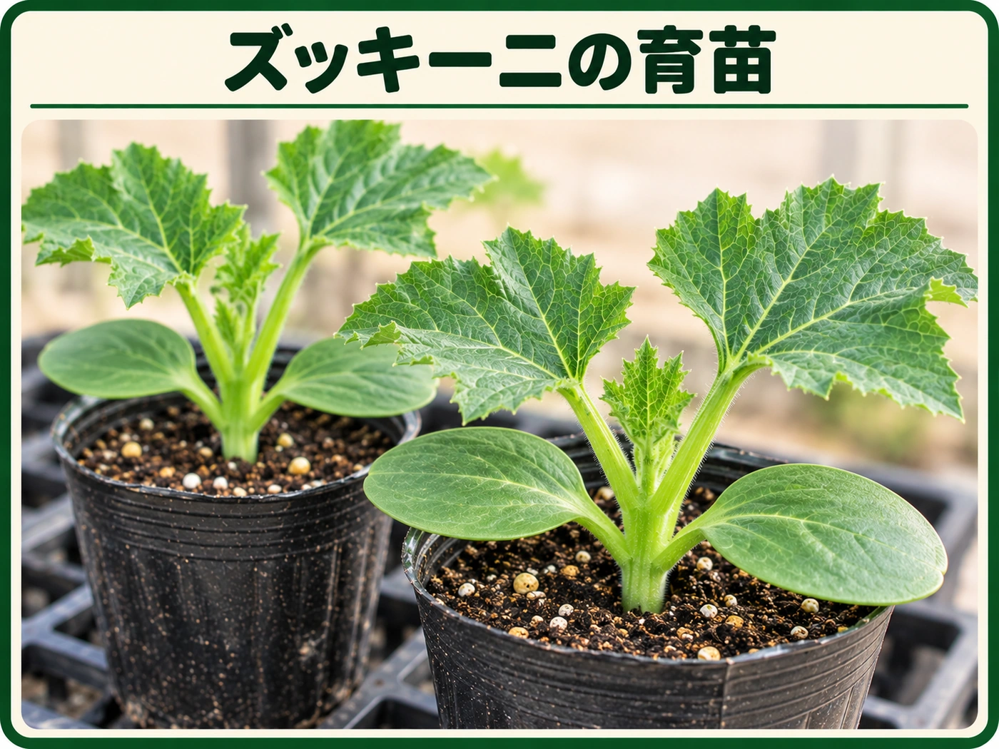ズッキーニをポットで育苗して健全な苗を育てる方法